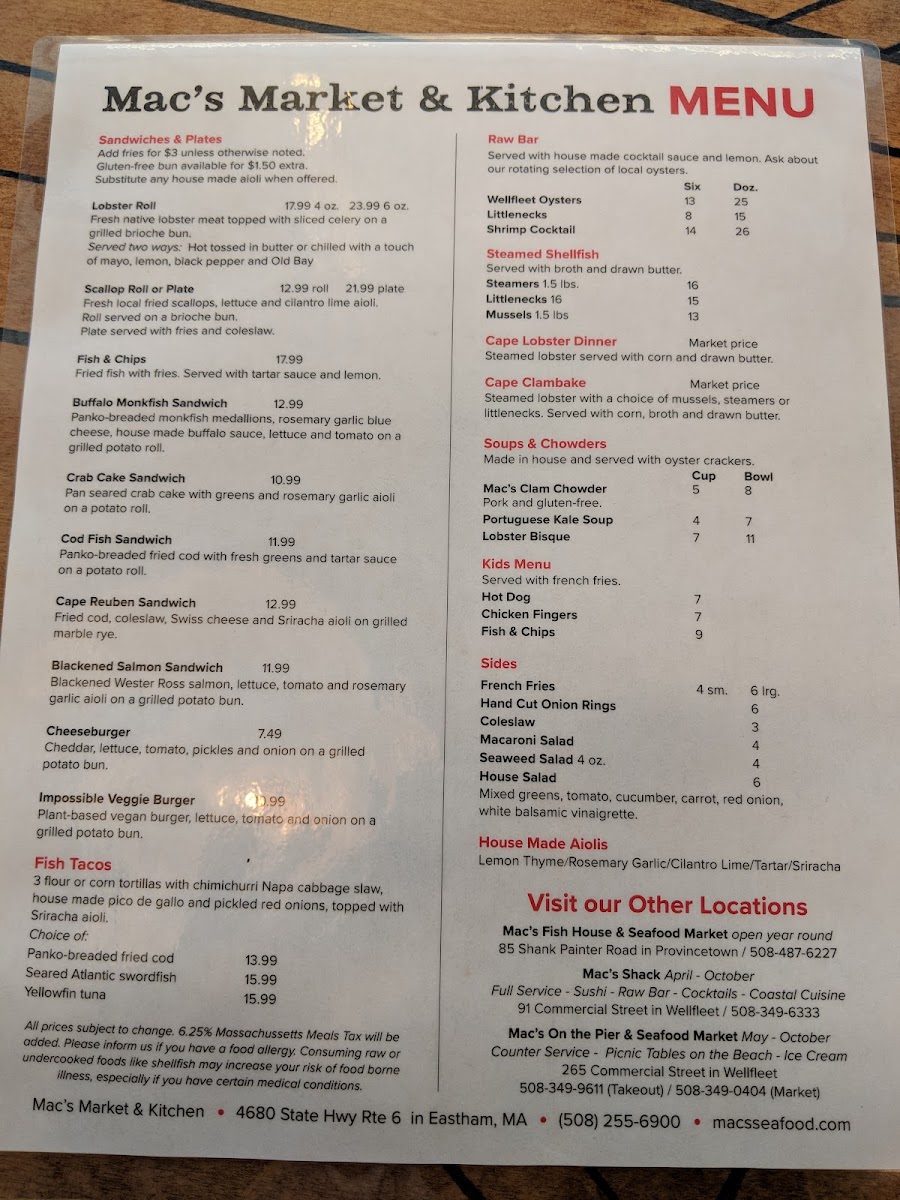 Menu Mac's Market & Kitchen-4